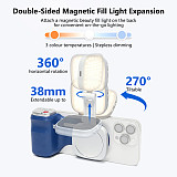 MagSafe-Compatible Magnetic Bluetooth Phone Photography Handle, Wireless Selfie Shooting Controller with Fill Light & Zoom Adjustment, Multi-Purpose Phone Camera Grip