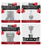 Universal 3-Prong Tripod Mount Adapter Multi-Camera Live Streaming Bracket, Compatible with GoPro & DJI Action Series Action Cameras