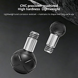 Rubber Wrapped Swivel Ball Head Car Phone Extension Mount Base with 1/4  3/8  Thread Screw Holes Camera Photography Accessory