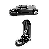 Foldable Mini L-Shaped Quick Release Plate Mount Base for Video Transmitter Monitor, 1/4 Inch Screw with Arri Locating Pin Photography Accessory