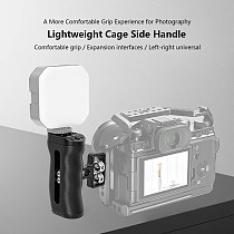 Universal Left & Right Camera Side Hand Grip with 1/4 Inch Screw Hole, Multi-Functional Top Handle Cold Shoe Extension Mount for DSLR Mirrorless Camera Cage