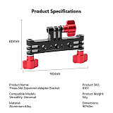 Universal 3-Prong Tripod Mount Adapter Multi-Camera Live Streaming Bracket, Compatible with GoPro & DJI Action Series Action Cameras