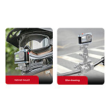 Aluminum Alloy Metal Camera Cage Frame Protective Housing, Anti-Drop Frame Case Compatible with DJI Action 5 Pro / 4 / 3 Action Cameras