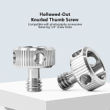 1/4 Inch Stainless Steel Knurled Camera Screw, Hand Tightening Fastening Screw for DSLR Camera Cage Side Handle Tripod Gimbal Mount Accessories