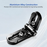Foldable Mini L-Shaped Quick Release Plate Mount Base for Video Transmitter Monitor, 1/4 Inch Screw with Arri Locating Pin Photography Accessory
