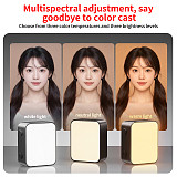 XT-XINTE Magnetic Fill Light for DJI Osmo Pocket 3 Pocket 4, Portable Vlog Video Light Brightness Levels Adjustable, Type-C Fast Charging Mini Pocket Camera Lighting Accessory