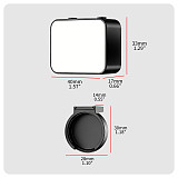 XT-XINTE Magnetic Fill Light for DJI Osmo Pocket 3 Pocket 4, Portable Vlog Video Light Brightness Levels Adjustable, Type-C Fast Charging Mini Pocket Camera Lighting Accessory