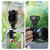 XT-XINTE Rechargeable 1/4 Screw Multi-Angle Adjustable Double-Sided Magnetic Quick Release Mount, Dual Side Magnetic Quick Detach Bracket for DJI Nano Action Camera