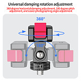 XT-XINTE Rechargeable 1/4 Screw Multi-Angle Adjustable Double-Sided Magnetic Quick Release Mount, Dual Side Magnetic Quick Detach Bracket for DJI Nano Action Camera