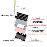 SR2108 M.2 2242 NVMe SSD Heatsink Solid State Drive Cooling Heat Sink Radiator