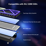 Portable M.2 SSD Heat Sink Fast Cooling Radiator for Gaming Mini PC