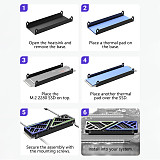 Portable M.2 SSD Heat Sink Fast Cooling Radiator for Gaming Mini PC