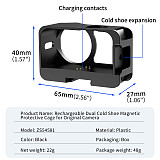 XT-XINTE Magnetic Protective Frame for DJI Osmo Nano, Dual Cold Shoe Camera Cage, USB-C Charging Vertical Horizontal Mount