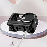 XT-XINTE Magnetic Protective Frame for DJI Osmo Nano, Dual Cold Shoe Camera Cage, USB-C Charging Vertical Horizontal Mount