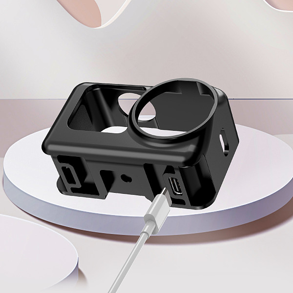 XT-XINTE Magnetic Protective Frame for DJI Osmo Nano, Dual Cold Shoe Camera Cage, USB-C Charging Vertical Horizontal Mount