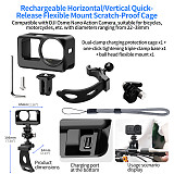 XT-XINTE Magnetic Protective Frame for DJI Osmo Nano, Dual Cold Shoe Camera Cage, USB-C Charging Vertical Horizontal Mount