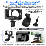 XT-XINTE Magnetic Protective Frame for DJI Osmo Nano, Dual Cold Shoe Camera Cage, USB-C Charging Vertical Horizontal Mount