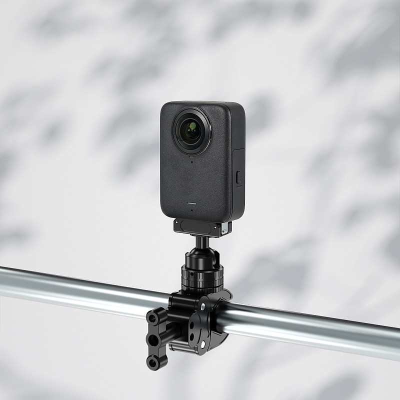XT-XINTE Aluminum Alloy 22mm Ball Head  Mount with 1/4  Screw & Extension Port compatible with DJI Pocket 3/4 For GoPro FOR Insta360 X5 & Smartphone Clips