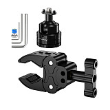 XT-XINTE Aluminum Alloy 22mm Ball Head  Mount with 1/4  Screw & Extension Port compatible with DJI Pocket 3/4 For GoPro FOR Insta360 X5 & Smartphone Clips
