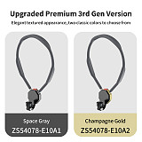 XT-XINTE Immersive Magnetic Neck Bracket & Extension Cage Kit Compatible with DJI Osmo Pocket 4/3, Hands-Free Vlog Neck Strap with  Silicone Neck Ring