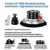 XT-XINTE Aluminum Alloy 22mm Ball Head  Mount with 1/4  Screw & Extension Port compatible with DJI Pocket 3/4 For GoPro FOR Insta360 X5 & Smartphone Clips