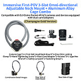 XT-XINTE Immersive Magnetic Neck Bracket & Extension Cage Kit Compatible with DJI Osmo Pocket 4/3, Hands-Free Vlog Neck Strap with  Silicone Neck Ring