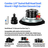 XT-XINTE 22mm Aluminum Ball Head, 1/4  Screw & Expansion Hole, ARRI-Standard Locating Mount for 1/4  Devices Compatible with DJI/Insta360/GOPRO Action Camera Fixed Expansion Accessories
