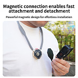 XT-XINTE Immersive Magnetic Neck Bracket & Extension Cage Kit Compatible with DJI Osmo Pocket 4/3, Hands-Free Vlog Neck Strap with  Silicone Neck Ring