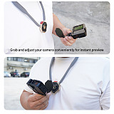 XT-XINTE Immersive Magnetic Neck Bracket & Extension Cage Kit Compatible with DJI Osmo Pocket 4/3, Hands-Free Vlog Neck Strap with  Silicone Neck Ring