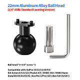XT-XINTE Aluminum Alloy 22mm Ball Head  Mount with 1/4  Screw & Extension Port compatible with DJI Pocket 3/4 For GoPro FOR Insta360 X5 & Smartphone Clips