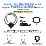 XT-XINTE Immersive Magnetic Neck Bracket & Extension Cage Kit Compatible with DJI Osmo Pocket 4/3, Hands-Free Vlog Neck Strap with  Silicone Neck Ring