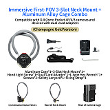 XT-XINTE Immersive Magnetic Neck Bracket & Extension Cage Kit Compatible with DJI Osmo Pocket 4/3, Hands-Free Vlog Neck Strap with  Silicone Neck Ring