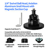 XT-XINTE 22mm Aluminum Ball Head, 1/4  Screw & Expansion Hole, ARRI-Standard Locating Mount for 1/4  Devices Compatible with DJI/Insta360/GOPRO Action Camera Fixed Expansion Accessories