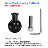 XT-XINTE 22mm Aluminum Ball Head, 1/4  Screw & Expansion Hole, ARRI-Standard Locating Mount for 1/4  Devices Compatible with DJI/Insta360/GOPRO Action Camera Fixed Expansion Accessories
