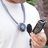 XT-XINTE Immersive Magnetic Neck Bracket & Extension Cage Kit Compatible with DJI Osmo Pocket 4/3, Hands-Free Vlog Neck Strap with  Silicone Neck Ring