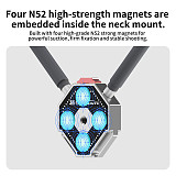 XT-XINTE Immersive Magnetic Neck Bracket & Extension Cage Kit Compatible with DJI Osmo Pocket 4/3, Hands-Free Vlog Neck Strap with  Silicone Neck Ring