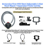 XT-XINTE Immersive Magnetic Neck Bracket & Extension Cage Kit Compatible with DJI Osmo Pocket 4/3, Hands-Free Vlog Neck Strap with  Silicone Neck Ring