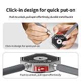 XT-XINTE Immersive Magnetic Neck Bracket & Extension Cage Kit Compatible with DJI Osmo Pocket 4/3, Hands-Free Vlog Neck Strap with  Silicone Neck Ring