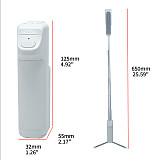 XT-XINTE Portable Compatible-Bluetooth Phone Selfie Stick & Tripod, 100mm Foldable Vlog Stand  Anti-Shake Phone Stand