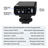 XT-XINTE Rechargeable DSLR Flash Type-C, Anti-Slip Matte Top, Universal Portable Outdoor Light