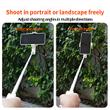 XT-XINTE Portable Compatible-Bluetooth Phone Selfie Stick & Tripod, 100mm Foldable Vlog Stand  Anti-Shake Phone Stand