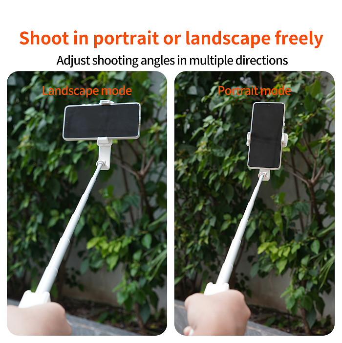 XT-XINTE Portable Compatible-Bluetooth Phone Selfie Stick & Tripod, 100mm Foldable Vlog Stand  Anti-Shake Phone Stand