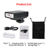 XT-XINTE Rechargeable DSLR Flash Type-C, Anti-Slip Matte Top, Universal Portable Outdoor Light