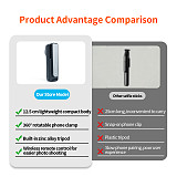 XT-XINTE Portable Compatible-Bluetooth Phone Selfie Stick & Tripod, 100mm Foldable Vlog Stand  Anti-Shake Phone Stand