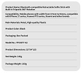XT-XINTE Portable Compatible-Bluetooth Phone Selfie Stick & Tripod, 100mm Foldable Vlog Stand  Anti-Shake Phone Stand
