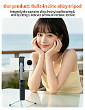 XT-XINTE Portable Compatible-Bluetooth Phone Selfie Stick & Tripod, 100mm Foldable Vlog Stand  Anti-Shake Phone Stand