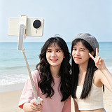 XT-XINTE Portable Compatible-Bluetooth Phone Selfie Stick & Tripod, 100mm Foldable Vlog Stand  Anti-Shake Phone Stand