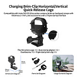 XT-XINTE Quick Mount Cage Compatible with Insta360 GO Ultra, Multi-Functional Protective Frame with Type-C Charging, Universal Cold Shoe,  Compatible with Magnetic Neck Mount