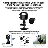 XT-XINTE Quick Mount Cage Compatible with Insta360 GO Ultra, Multi-Functional Protective Frame with Type-C Charging, Universal Cold Shoe,  Compatible with Magnetic Neck Mount