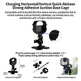 XT-XINTE Quick Mount Cage Compatible with Insta360 GO Ultra, Multi-Functional Protective Frame with Type-C Charging, Universal Cold Shoe,  Compatible with Magnetic Neck Mount